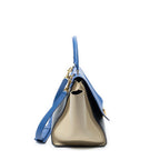 Celine Tricolor Trapeze Black Beige Blue Smooth Leather Shoulder — view 4