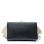 Celine Tricolor Trapeze Black Beige Blue Smooth Leather Shoulder — view 6