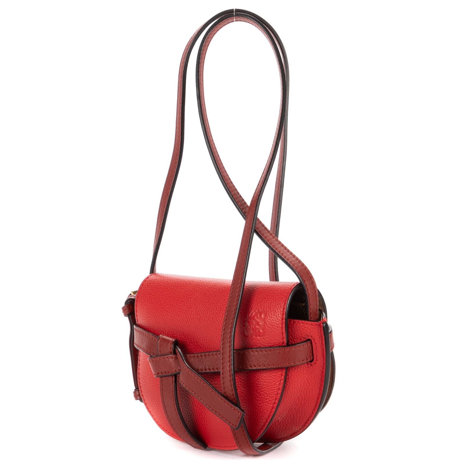 Loewe Mini Faux Crossbody Red Grain Calf Skin Leather — view 2