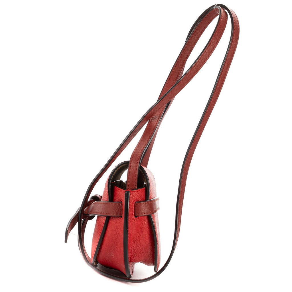 Loewe Mini Faux Crossbody Red Grain Calf Skin Leather — view 3