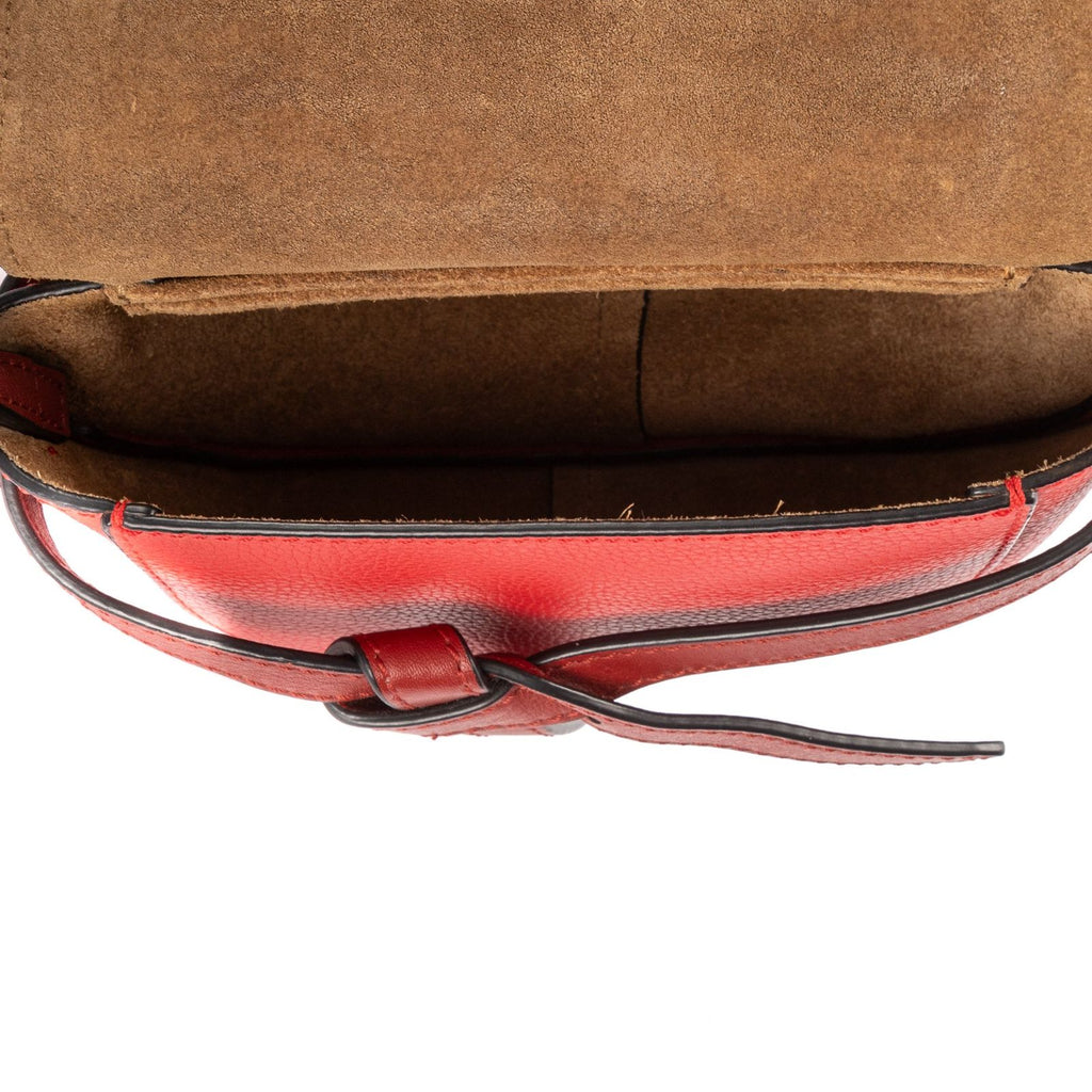 Loewe Mini Faux Crossbody Red Grain Calf Skin Leather — view 9