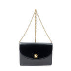 Celine Vintage Flap Crossbody Black Smooth Calfskin