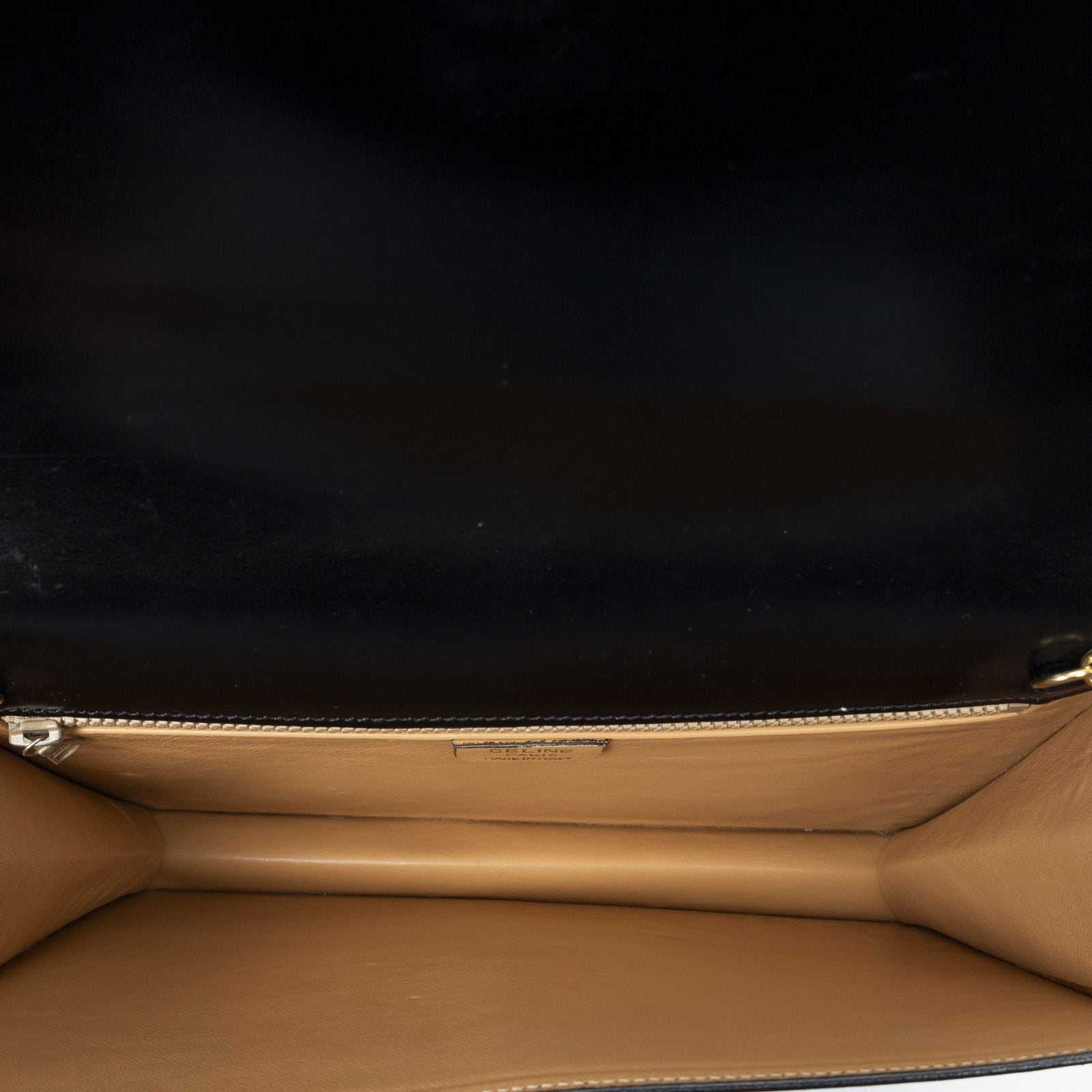Celine Vintage Flap Crossbody Black Smooth Calfskin — view 9