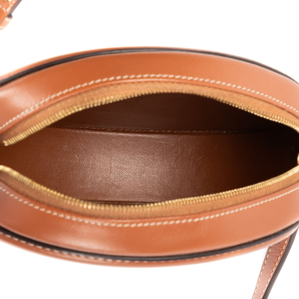 Celine Cuir Triomphe Oval Purse Brown Calfskin Leather Shoulder — view 9