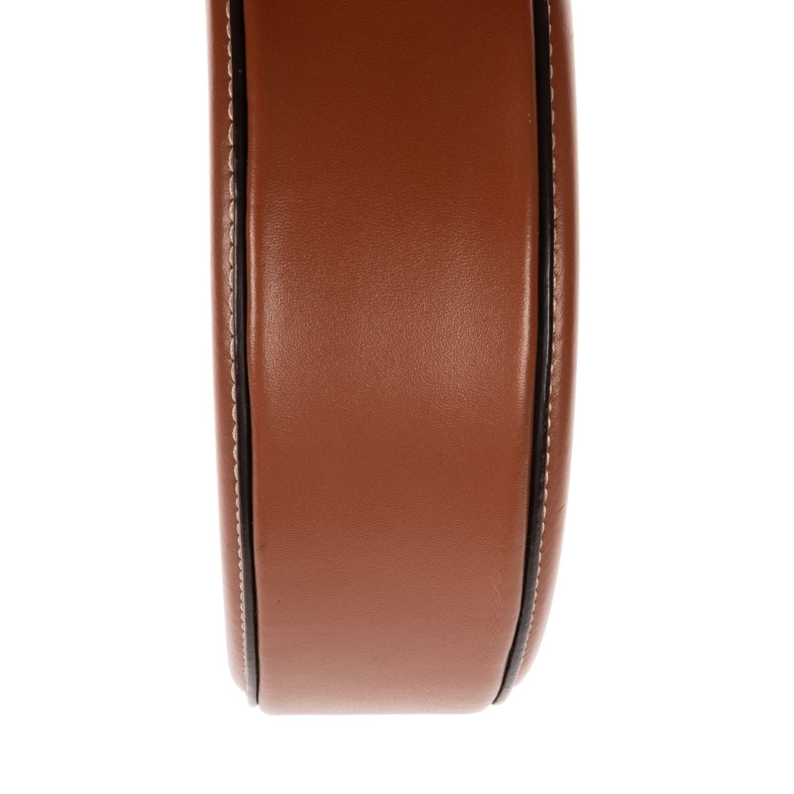 Celine Cuir Triomphe Oval Purse Brown Calfskin Leather Shoulder — view 7