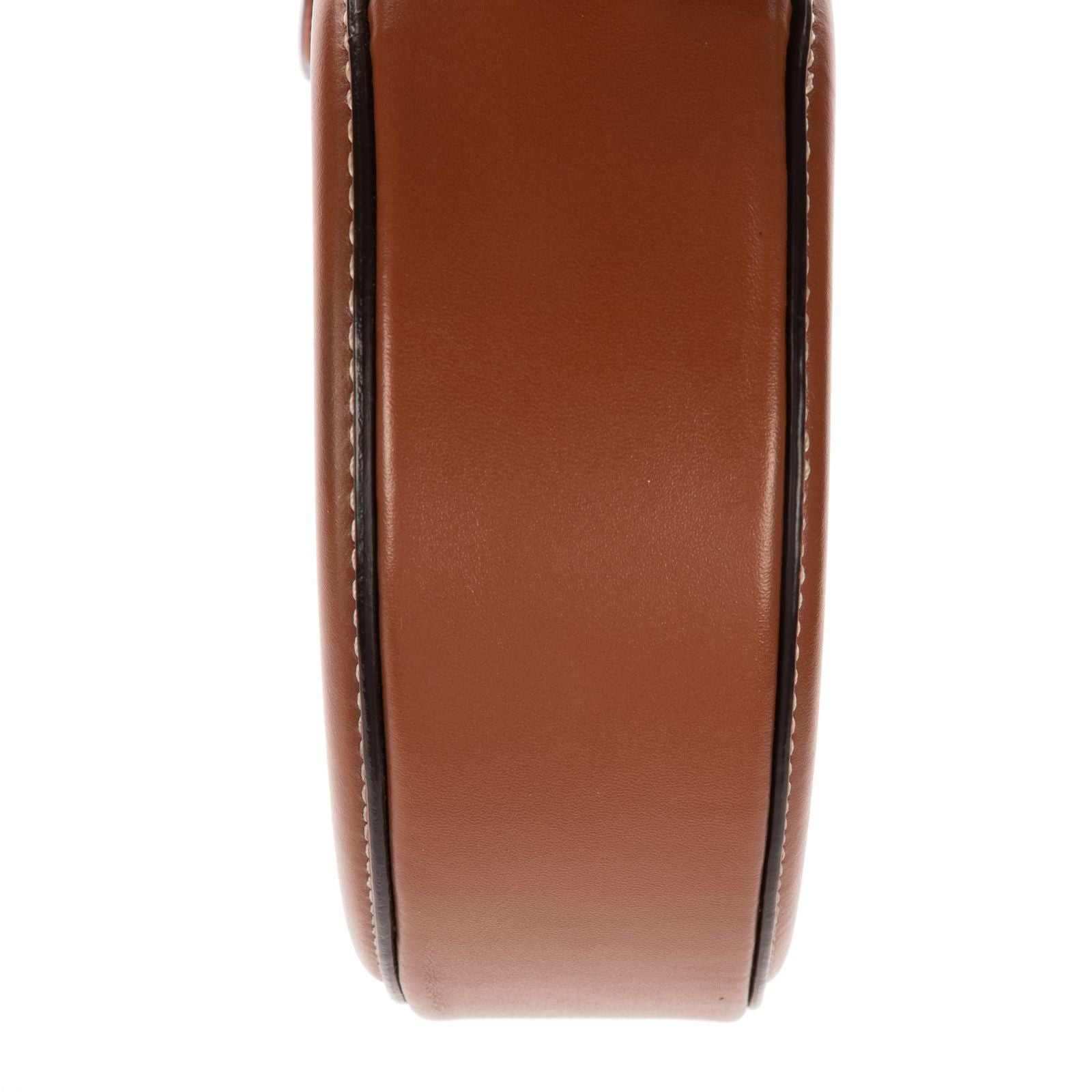 Celine Cuir Triomphe Oval Purse Brown Calfskin Leather Shoulder — view 8