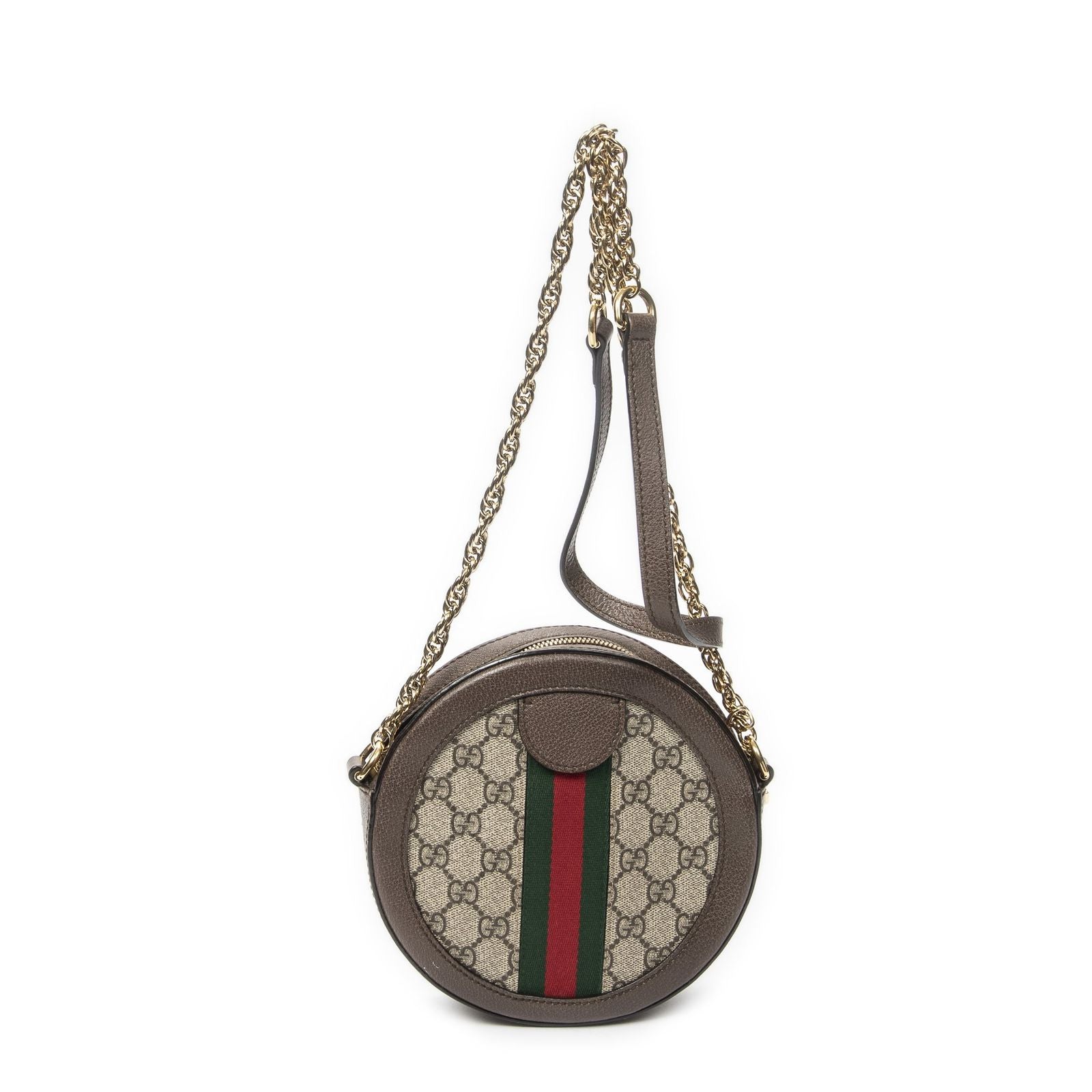Gucci Mini Web Ophidia Crossbody Beige Brown Supreme Canvas — view 5