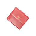 Gucci GG Marmont Compact Wallet Red Grain Calf Skin Leather