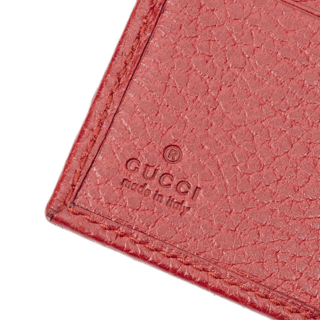 Gucci GG Marmont Compact Wallet Red Grain Calf Skin Leather — view 5