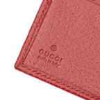 Gucci GG Marmont Compact Wallet Red Grain Calf Skin Leather — view 5