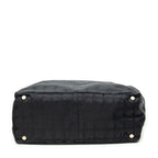 Chanel New Travel Line Medium Shopping Tote Black Nylon Canvas — view 6