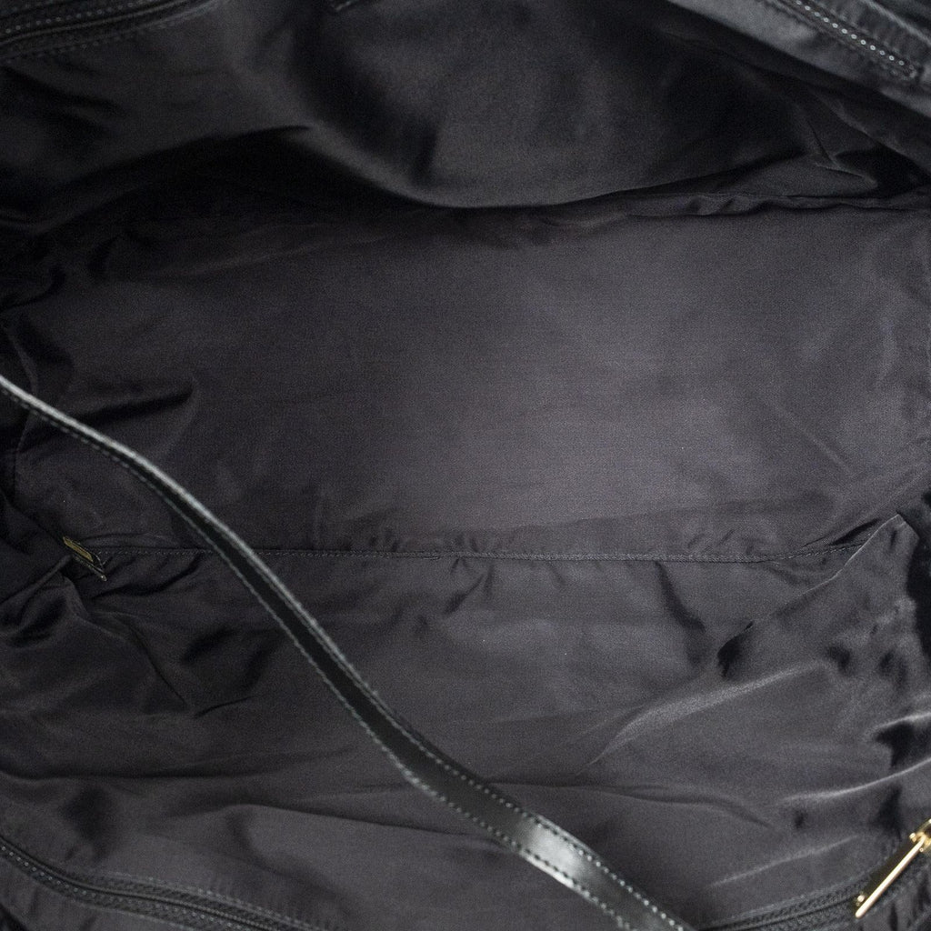 Chanel New Travel Line Medium Shopping Tote Black Nylon Canvas — view 9