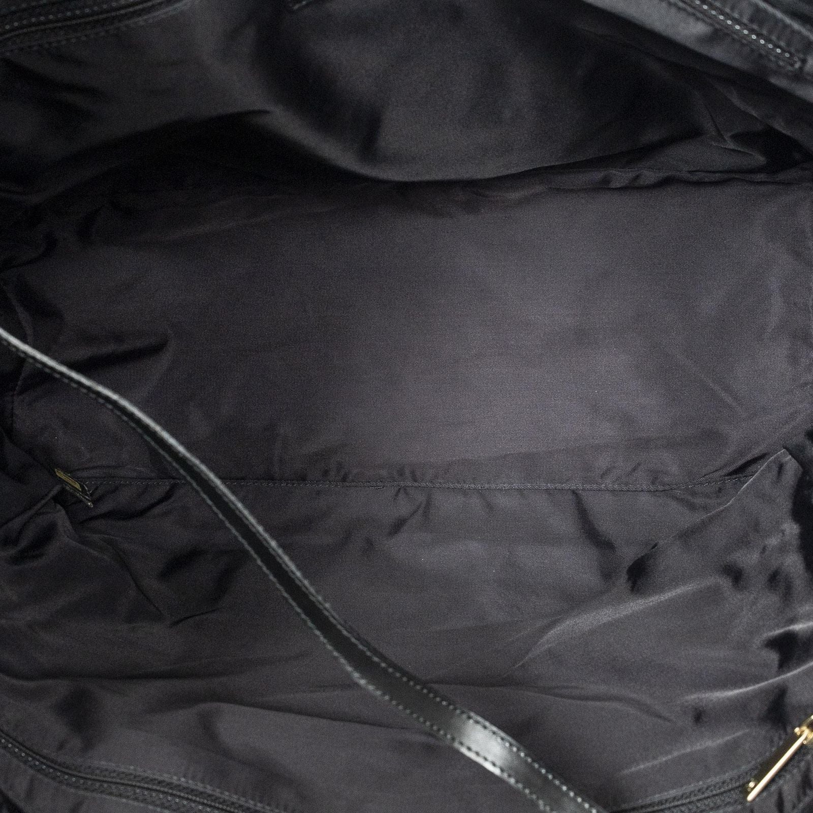 Chanel New Travel Line Medium Shopping Tote Black Nylon Canvas — view 9