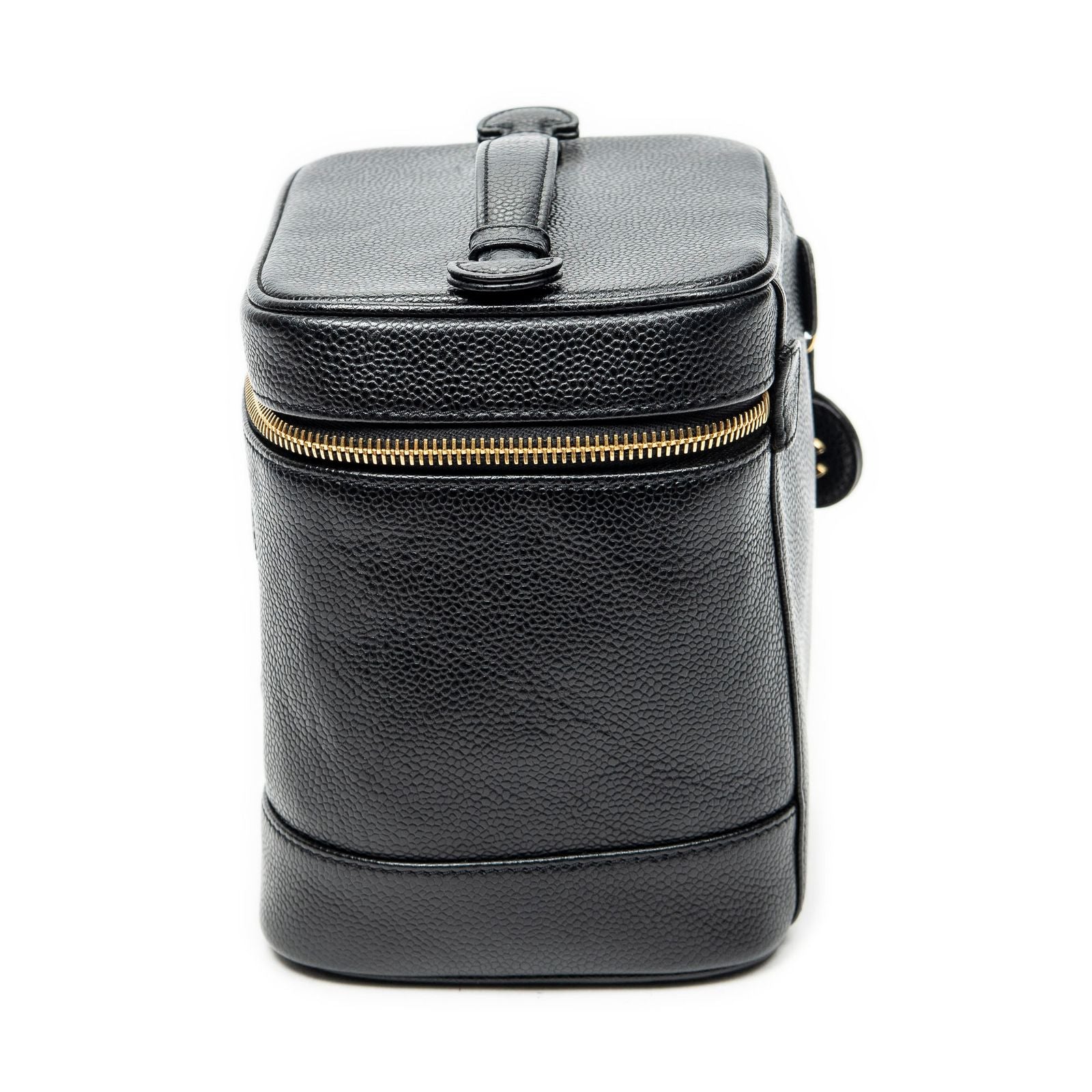 Chanel Timeless Tall Vanity Case Black Caviar Leather — view 3