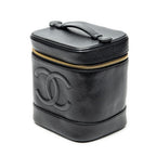 Chanel Timeless Tall Vanity Case Black Caviar Leather — view 2