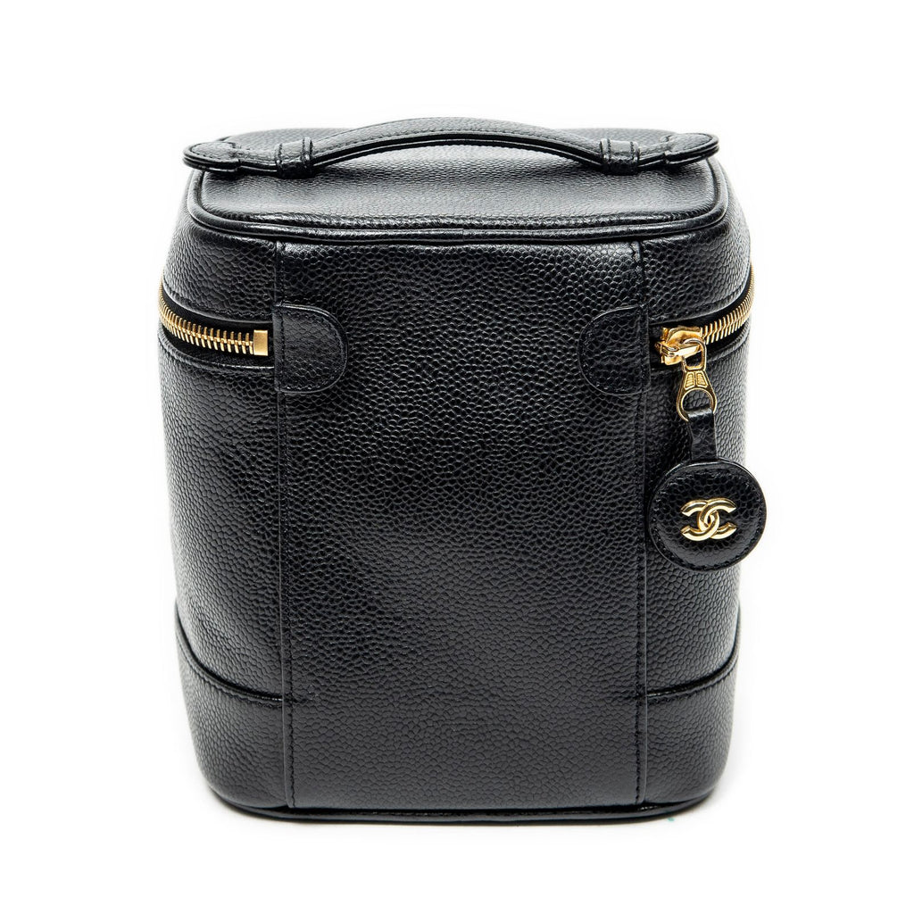 Chanel Timeless Tall Vanity Case Black Caviar Leather — view 5