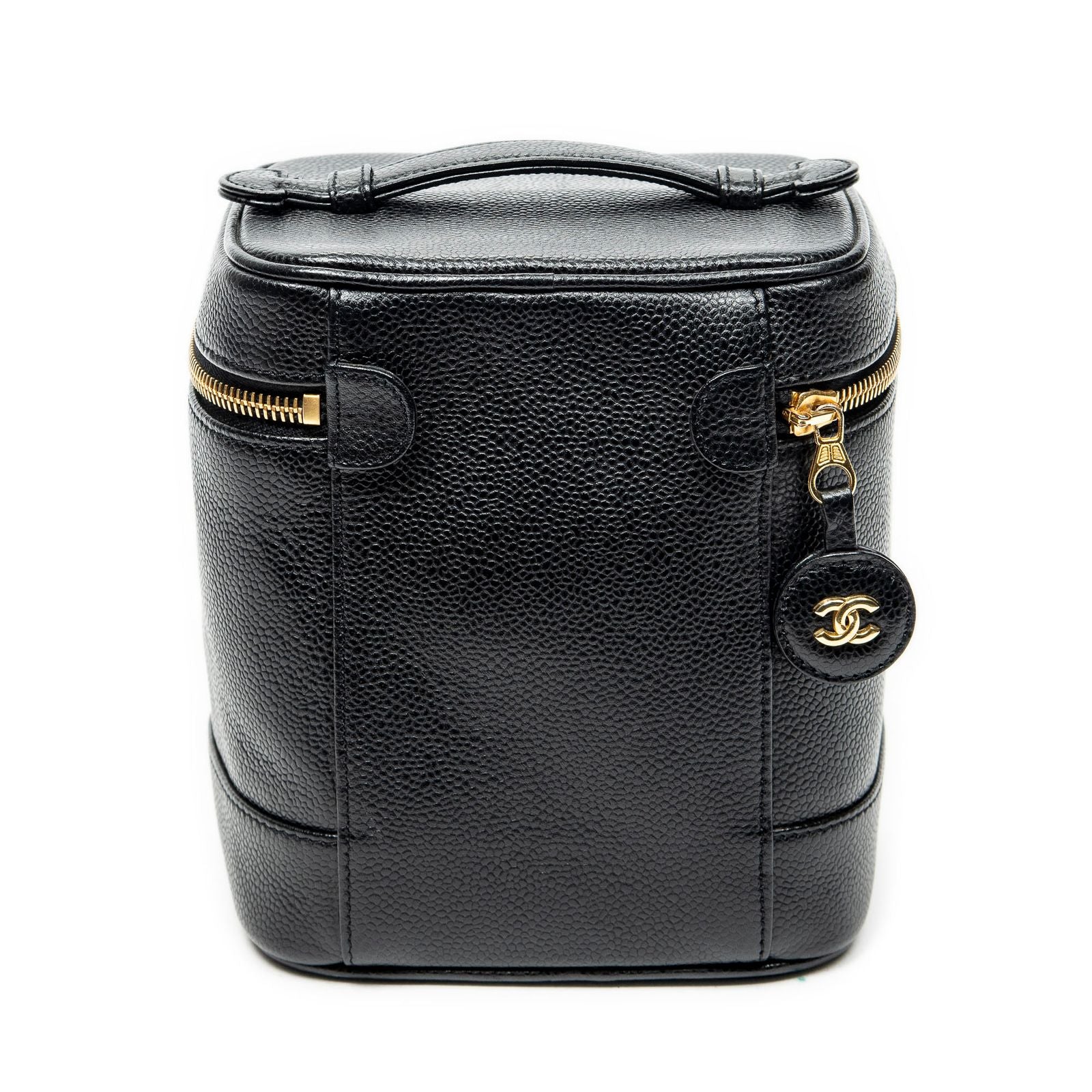 Chanel Timeless Tall Vanity Case Black Caviar Leather — view 5
