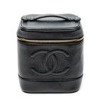 Chanel Timeless Tall Vanity Case Black Caviar Leather