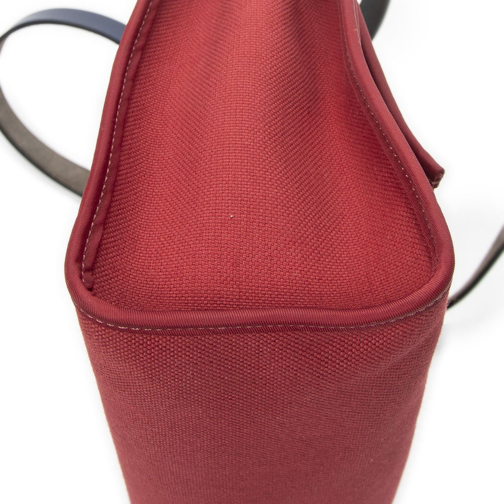 Hermes Herbag Zip Red Blue Toile Officier Handbag