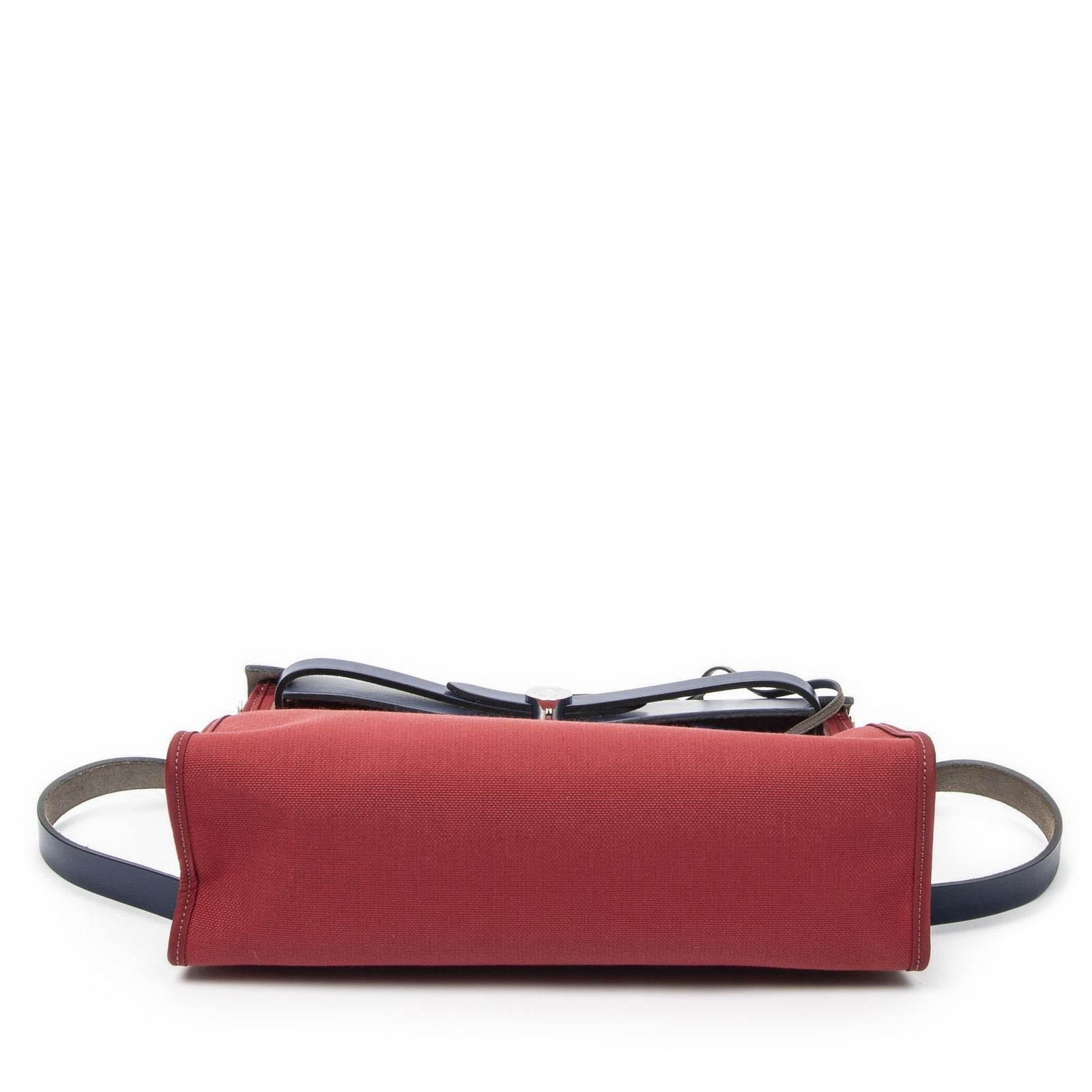 Hermes Herbag Zip Red Blue Toile Officier Handbag