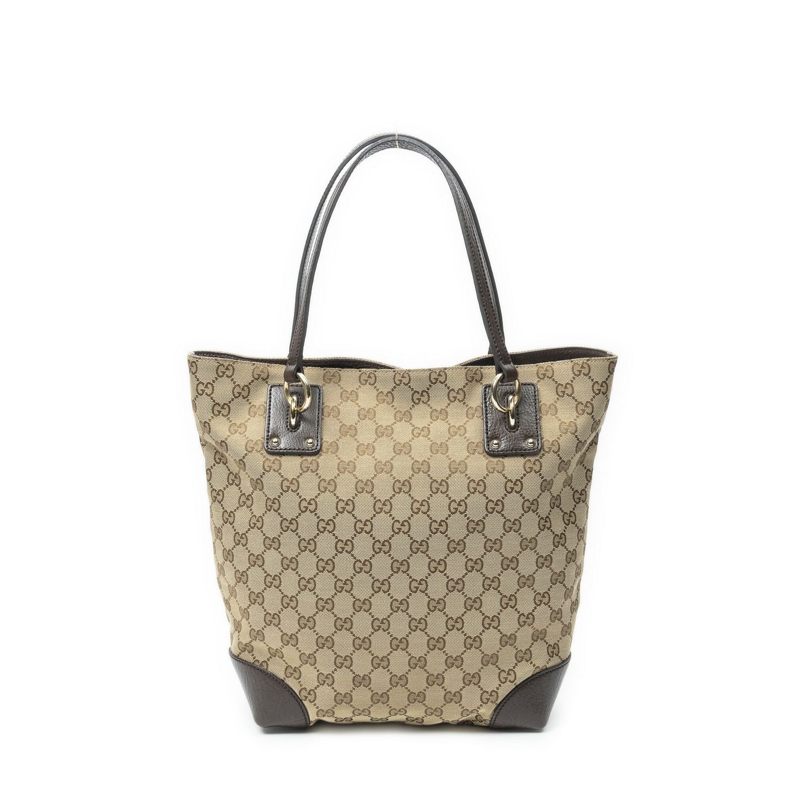 Gucci GG Charm Vertical Tote Beige Brown Canvas — view 5