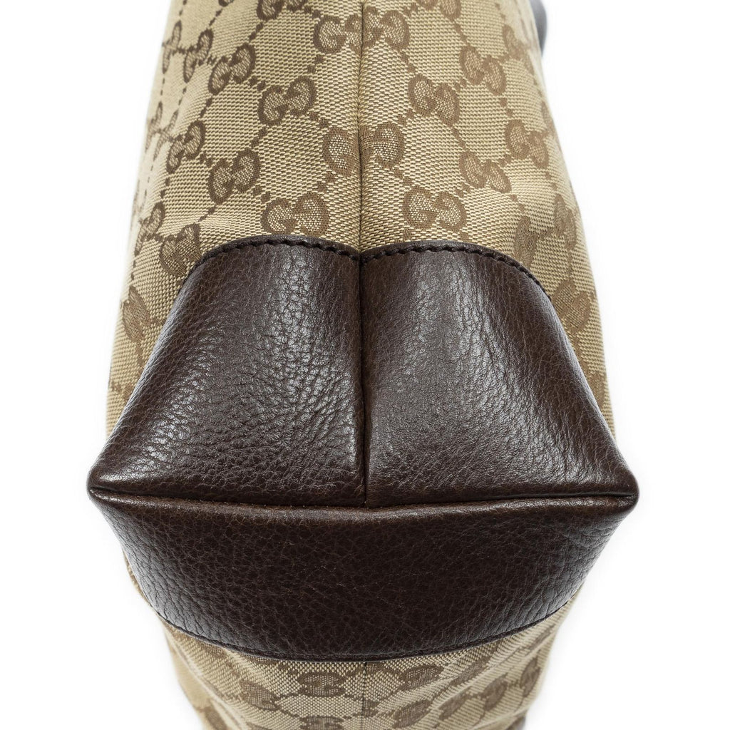 Gucci GG Charm Vertical Tote Beige Brown Canvas — view 7