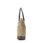 Gucci GG Charm Vertical Tote Beige Brown Canvas — view 3