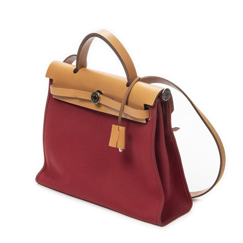 Hermes Herbag Zip Red Tantoile Officier Handbag — view 2