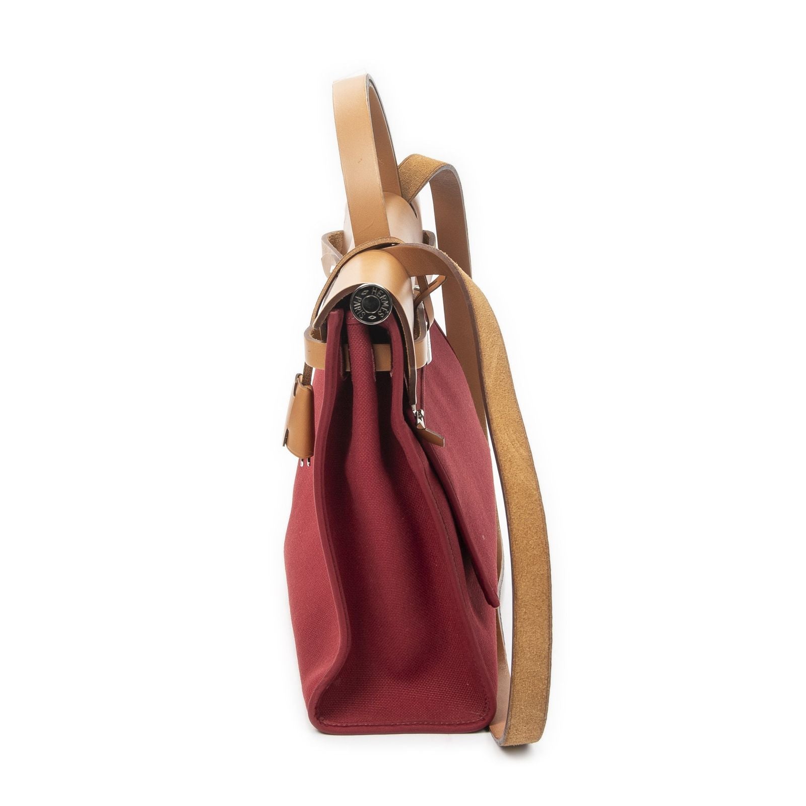Hermes Herbag Zip Red Tantoile Officier Handbag — view 3