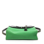 Hermes Herbag Zip Green Black Toile Officier Handbag — view 6