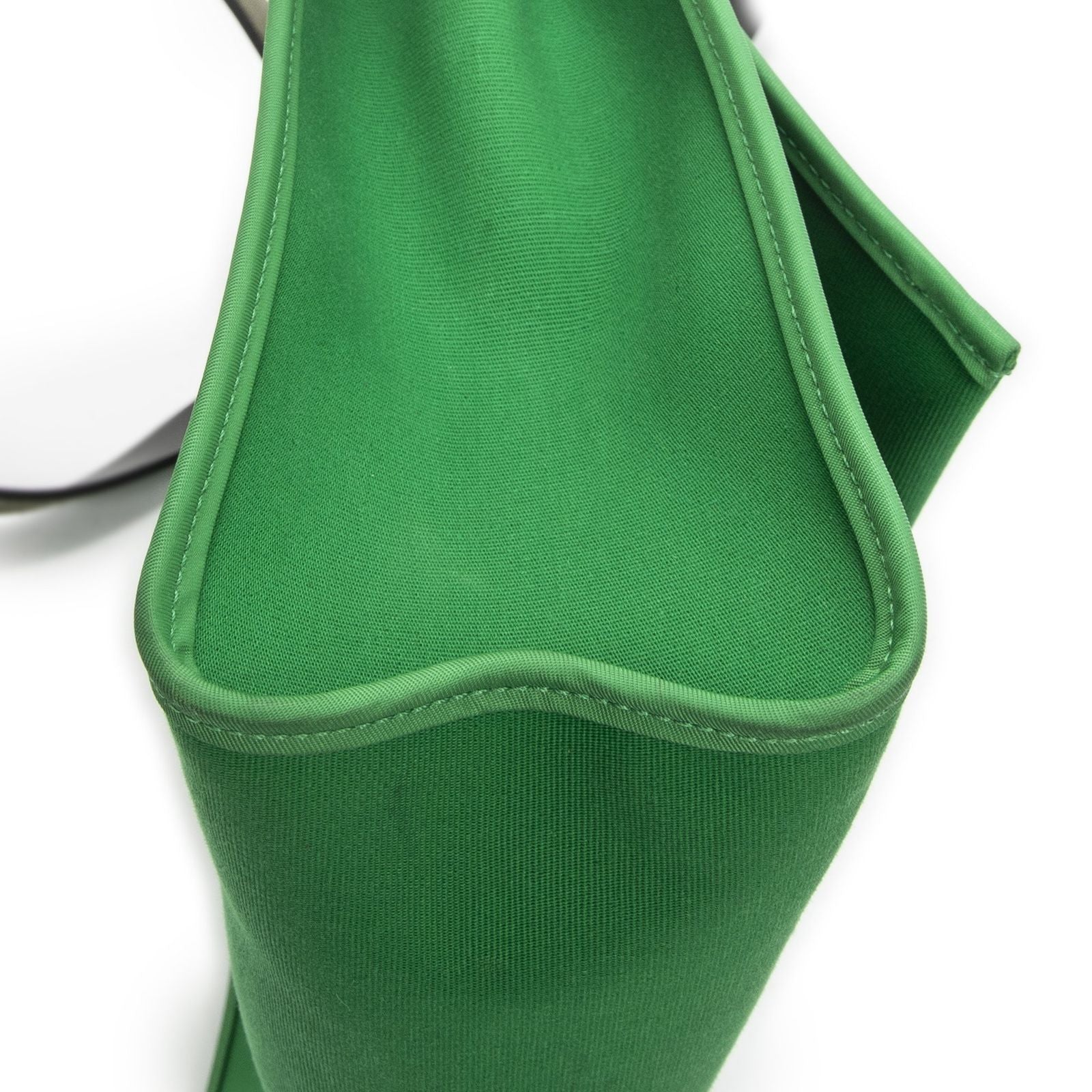 Hermes Herbag Zip Green Black Toile Officier Handbag — view 8