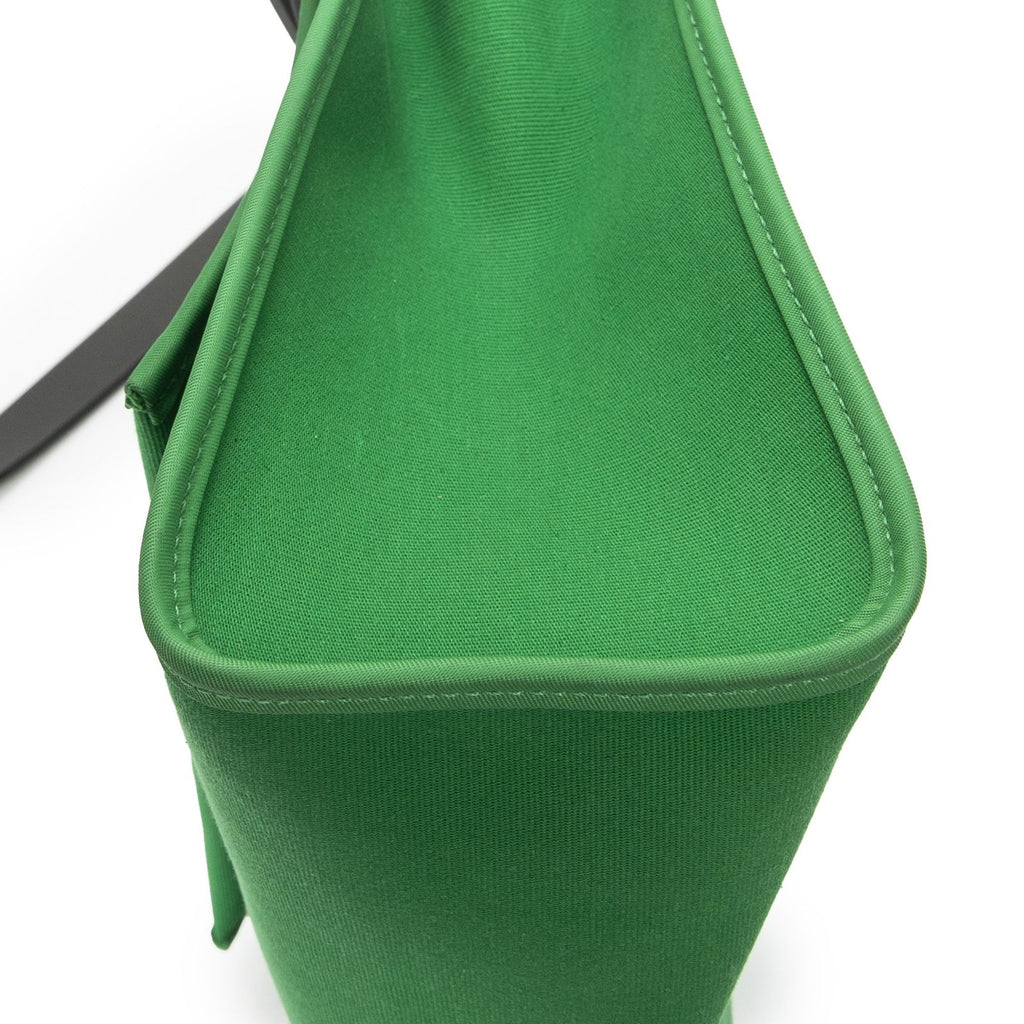 Hermes Herbag Zip Green Black Toile Officier Handbag — view 7