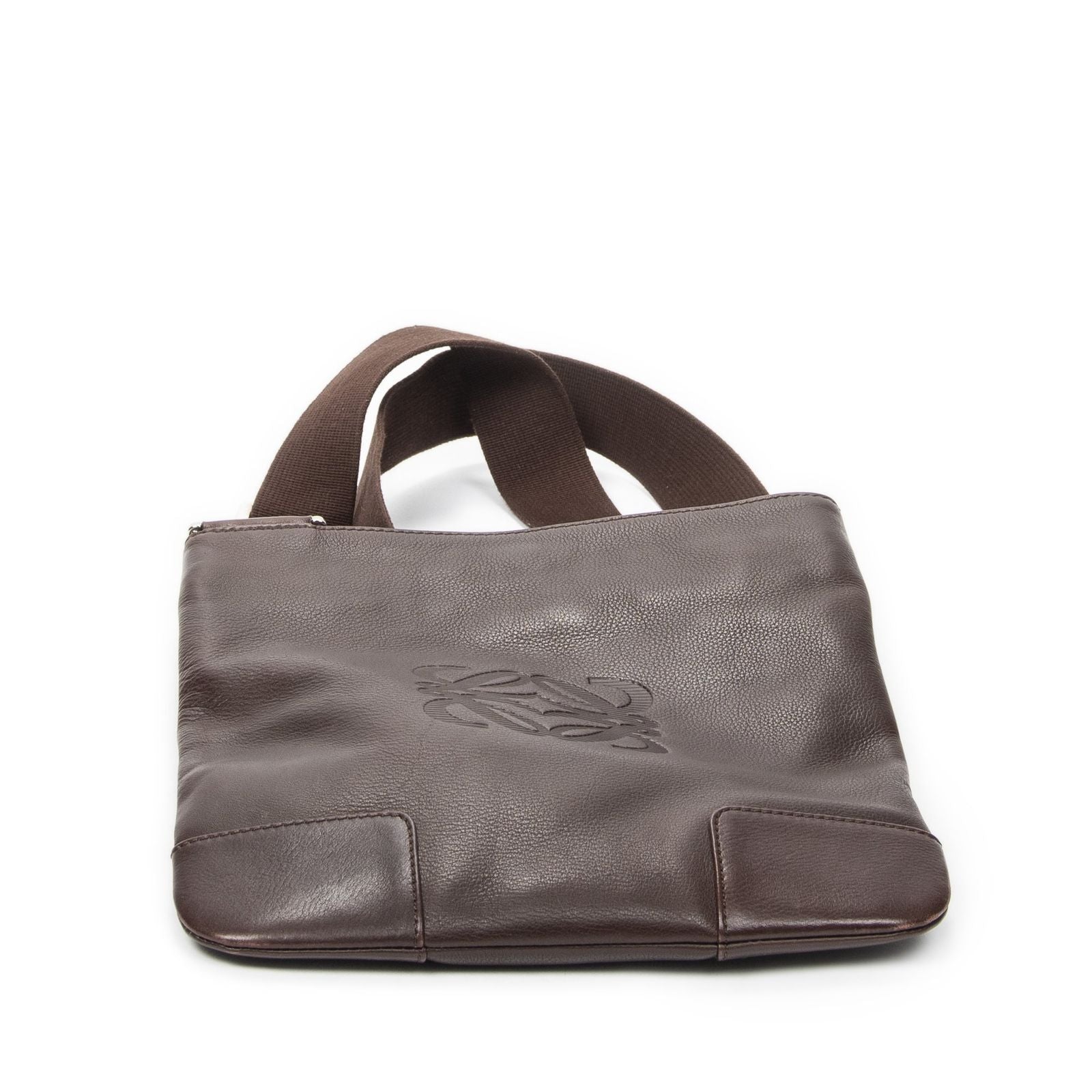 Loewe Anagram Flat Crossbody Brown Calfskin Leather — view 6