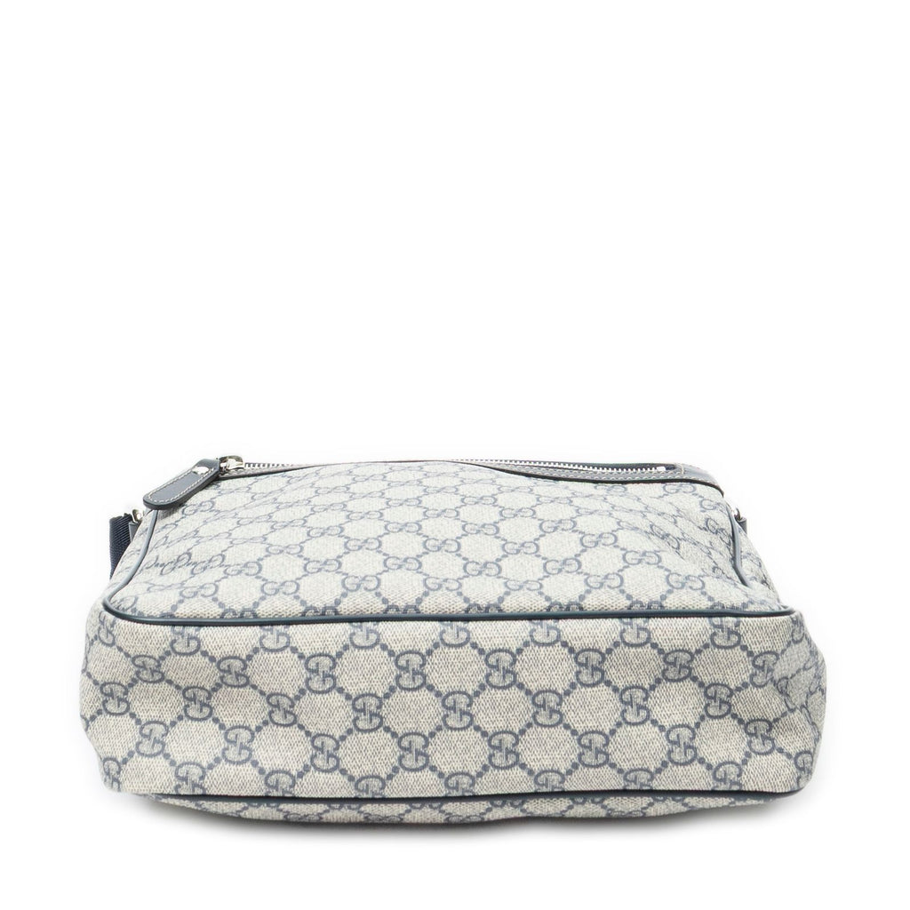 Gucci Half Moon Zip Messenger Gray Navy Supreme Canvas — view 6