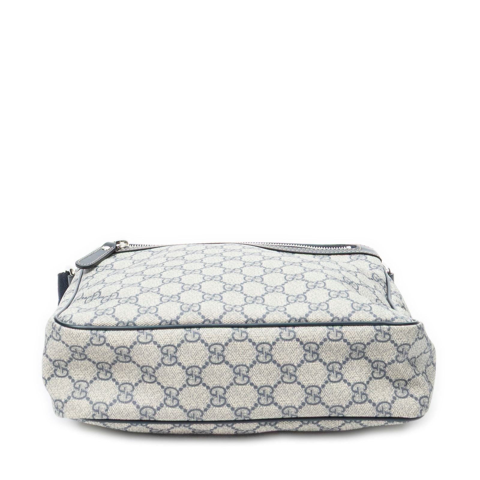Gucci Half Moon Zip Messenger Gray Navy Supreme Canvas — view 6