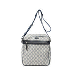 Gucci Half Moon Zip Messenger Gray Navy Supreme Canvas
