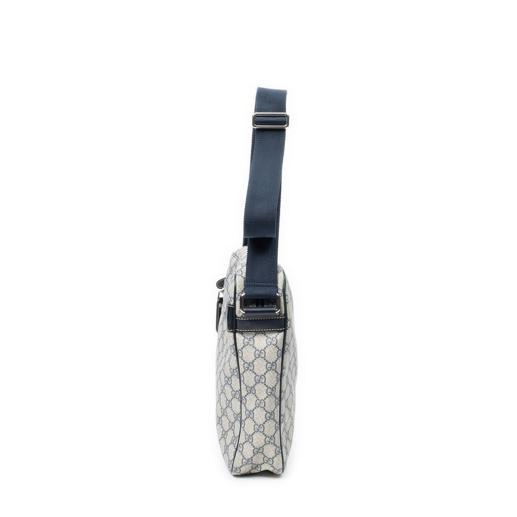 Gucci Half Moon Zip Messenger Gray Navy Supreme Canvas — view 3