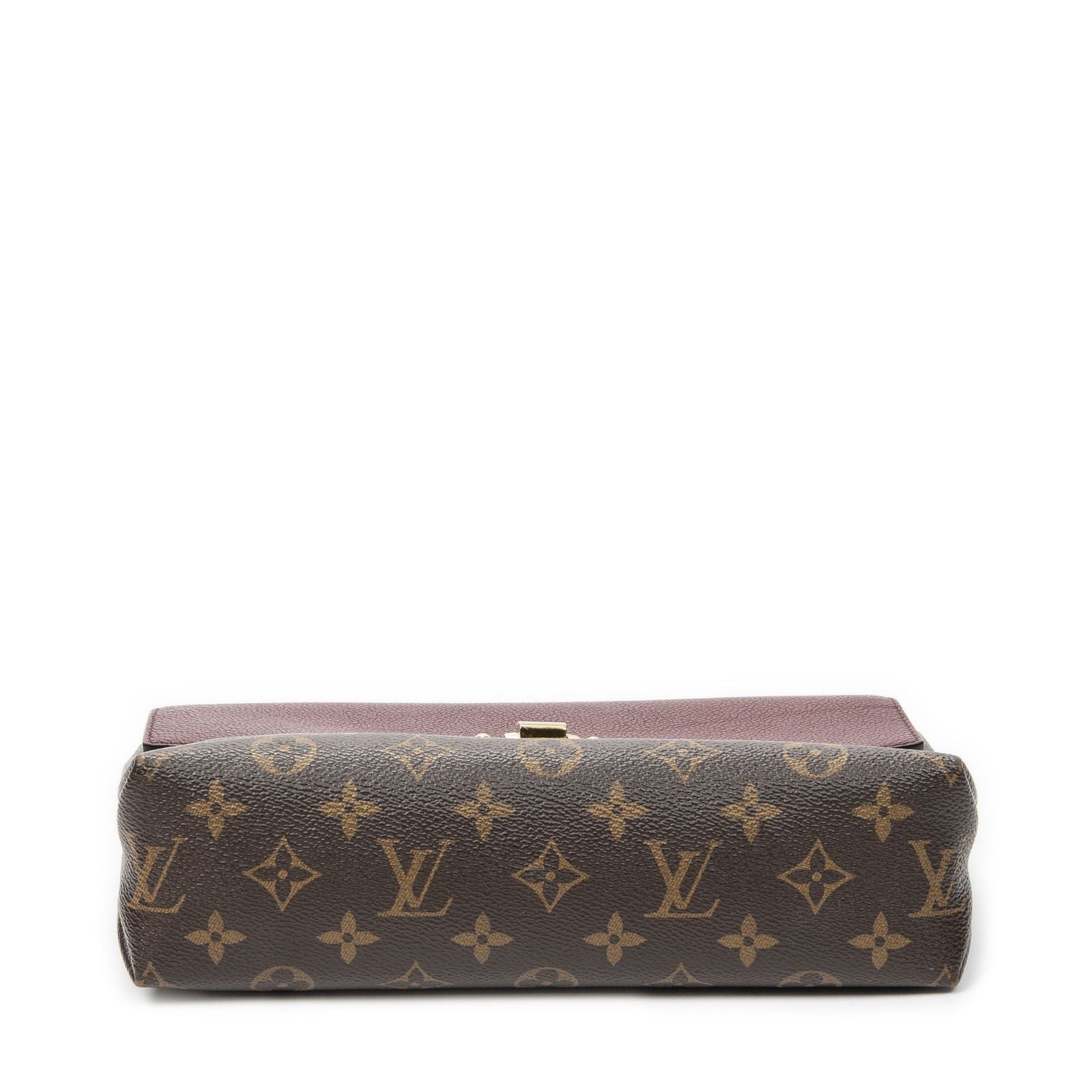 Louis Vuitton Saint Placide Burgundy Brown Monogram Canvas Shoulder — view 6