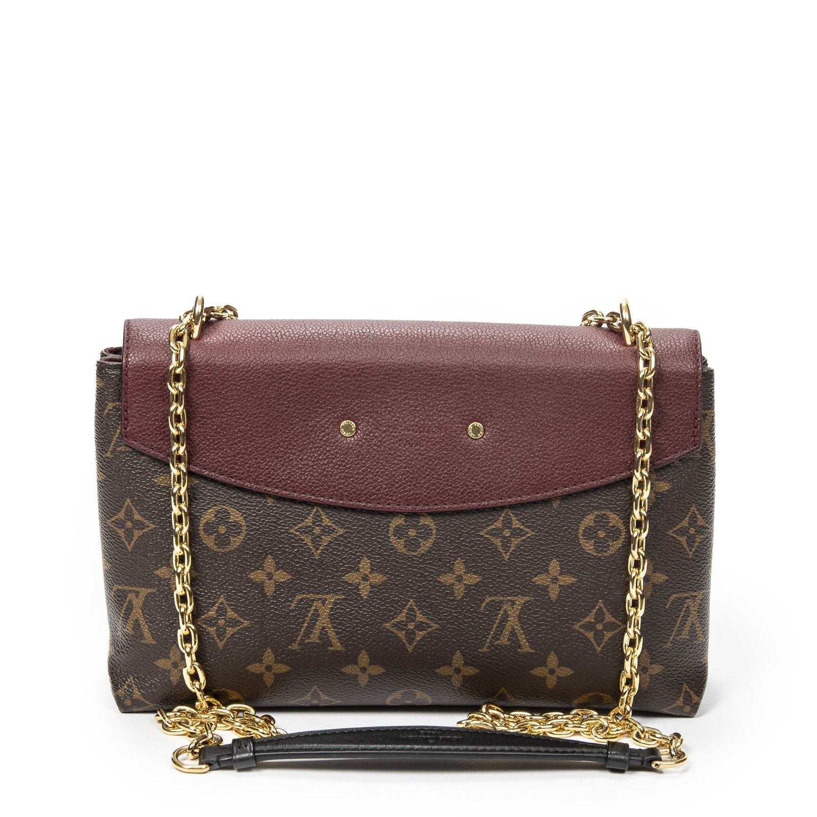 Louis Vuitton Saint Placide Burgundy Brown Monogram Canvas Shoulder — view 5