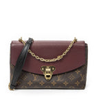 Louis Vuitton Saint Placide Burgundy Brown Monogram Canvas Shoulder