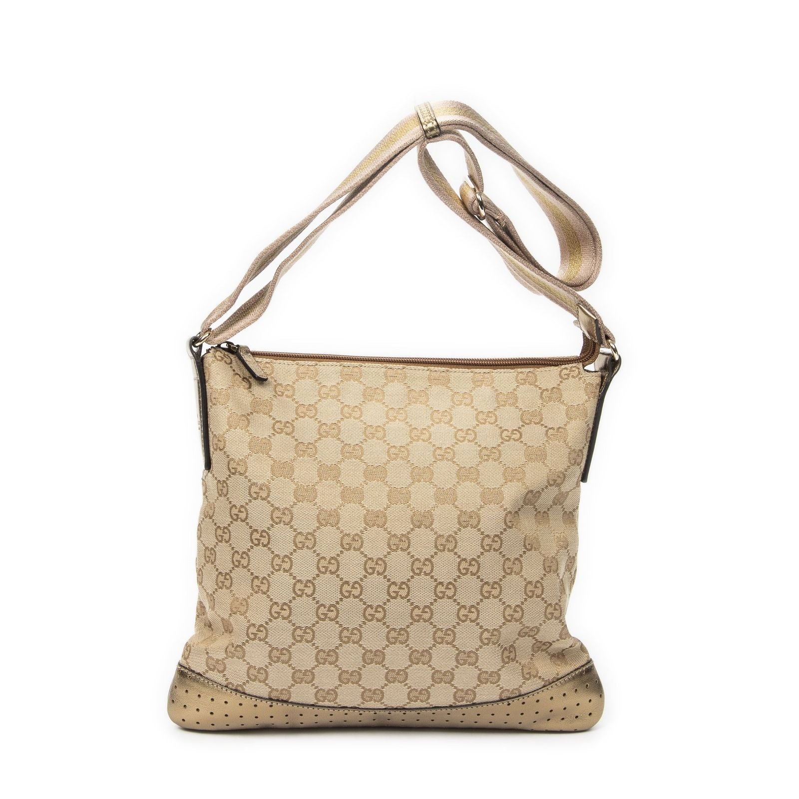 Gucci Web Media Messenger Beige Blanc's GG Canvas — view 5