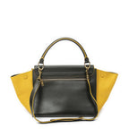 Celine Midi Trapeze Green Yellow Calfskin Leather Shoulder — view 5