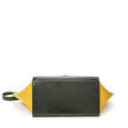 Celine Midi Trapeze Green Yellow Calfskin Leather Shoulder — view 6
