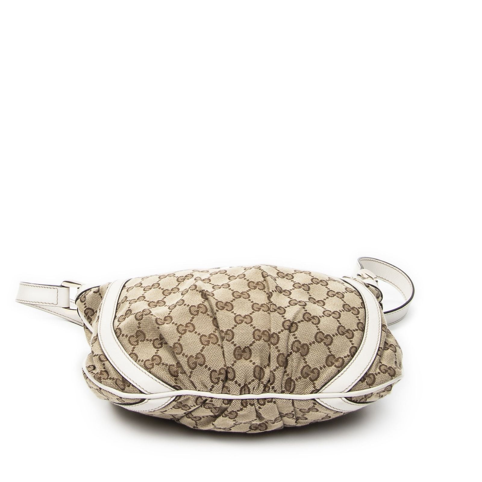 Gucci Abbey Shoulder Bag Beige Ivory GG Canvas — view 6