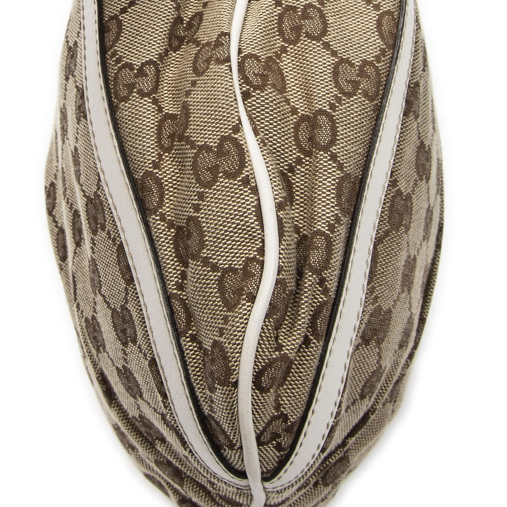 Gucci Abbey Shoulder Bag Beige Ivory GG Canvas — view 8