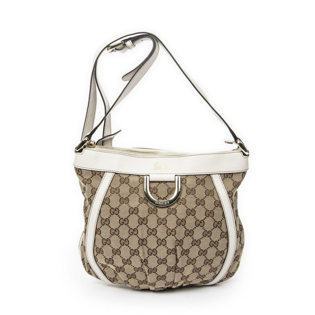 Gucci Abbey Shoulder Bag Beige Ivory GG Canvas