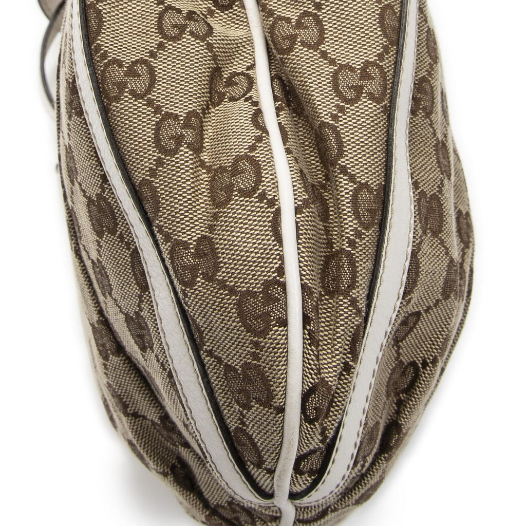 Gucci Abbey Shoulder Bag Beige Ivory GG Canvas — view 7
