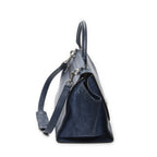 Celine Midi Trapeze Navy Grain Calf Skin Leather Shoulder — view 4