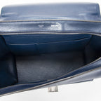 Celine Midi Trapeze Navy Grain Calf Skin Leather Shoulder — view 9