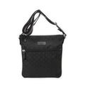 Gucci Zip Messenger Crossbody Black GG Nylon Canvas